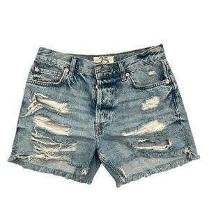 We The Free Distressed Denim Shorts